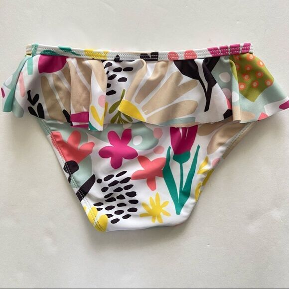 Sunguard Rashguard Floral Ruffle Swimsuit Size 10/11 Large - Picture 6 of 8